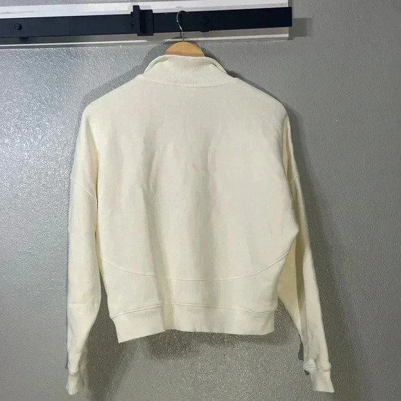 Outdoor Voices Nimbus Quarter Zip Cotton Sweatshirt - Size S - Picture 4 of 4